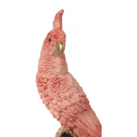 papegaai op stok 35 cm, roze